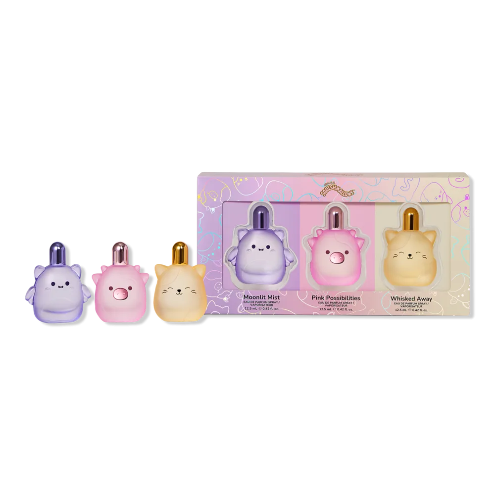 3-Piece Coffret Set with Sprayers by Squishmallows Fragrances