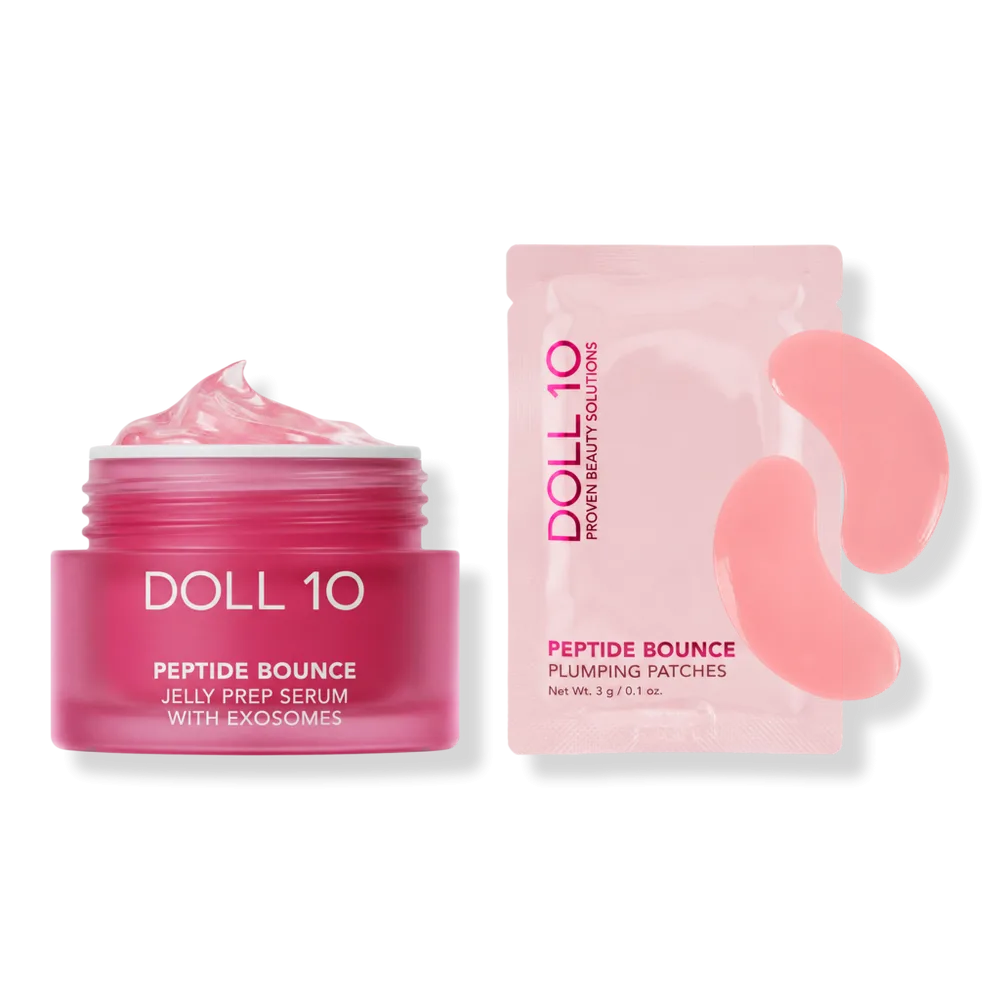 Peptide Bounce Jelly Prep Serum and Plumping Eye Patch Set by Doll 10