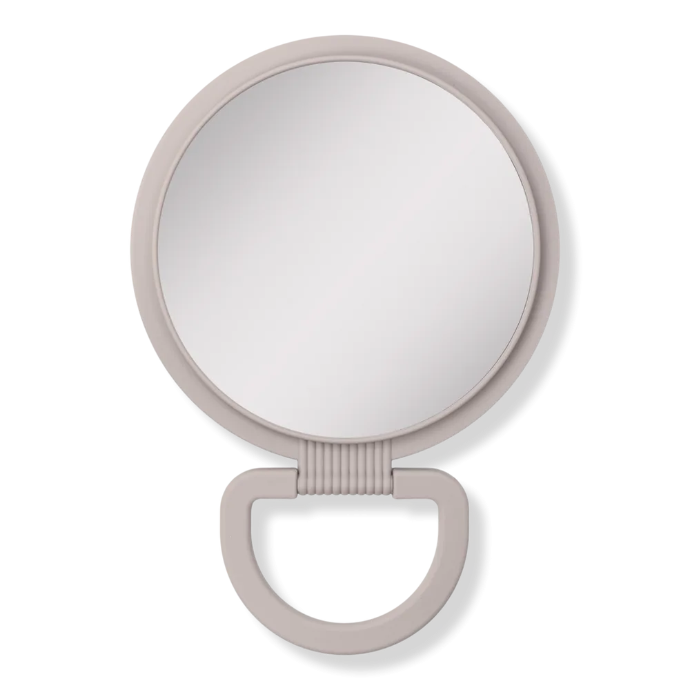 Dual-Sided Handheld Mirror with Soft-Touch Handle by Zadro