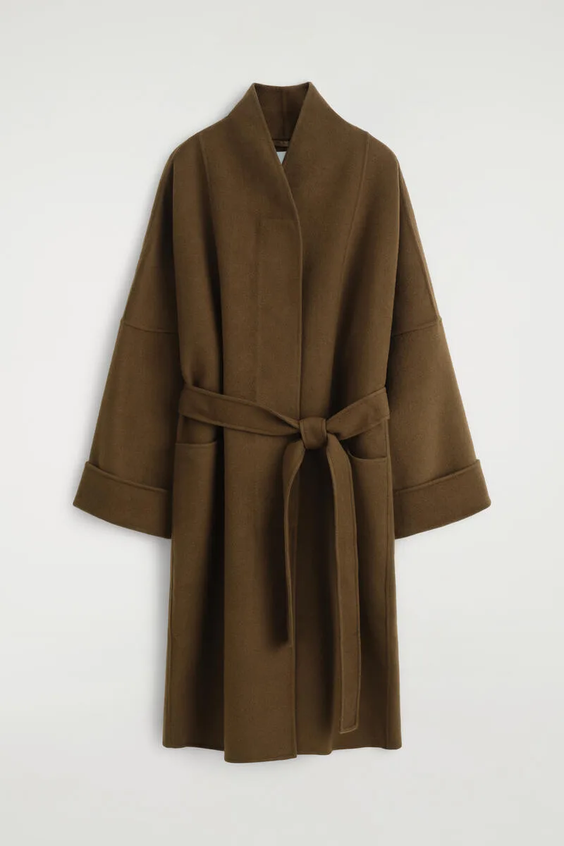 Oversized Double-Faced Wool Shawl Coat by COS