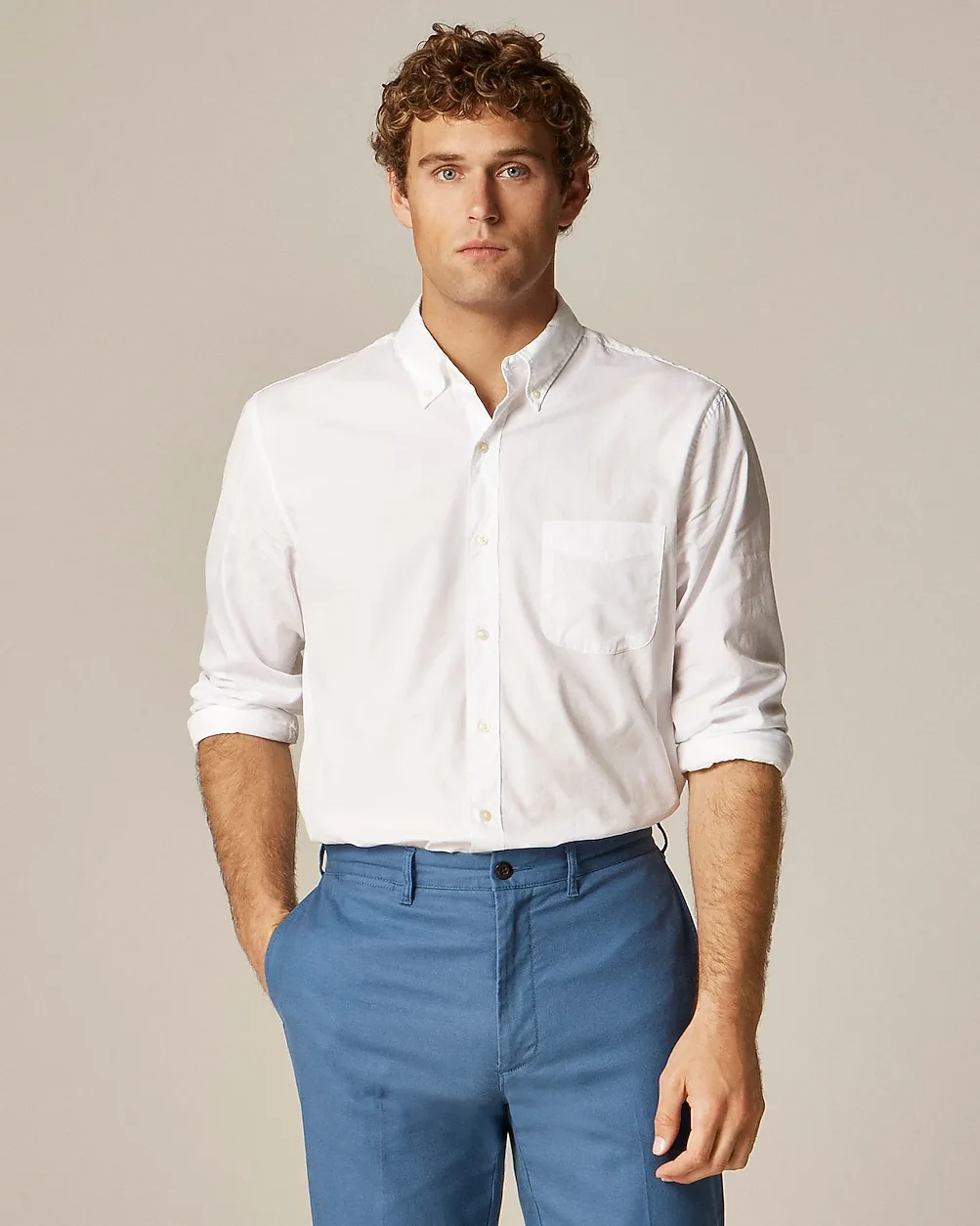 Secret Wash Cotton Poplin Shirt by J.Crew