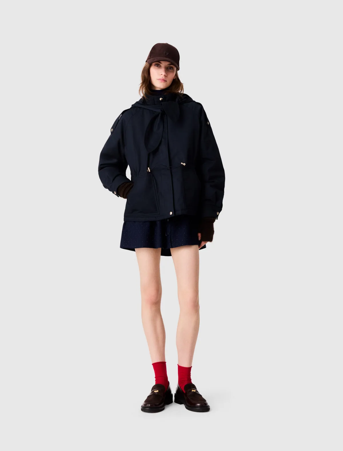 Mid-Length Quilted Parka by Maje