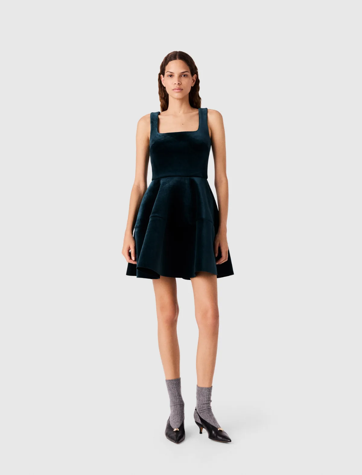 Velvet Skater Dress by Maje