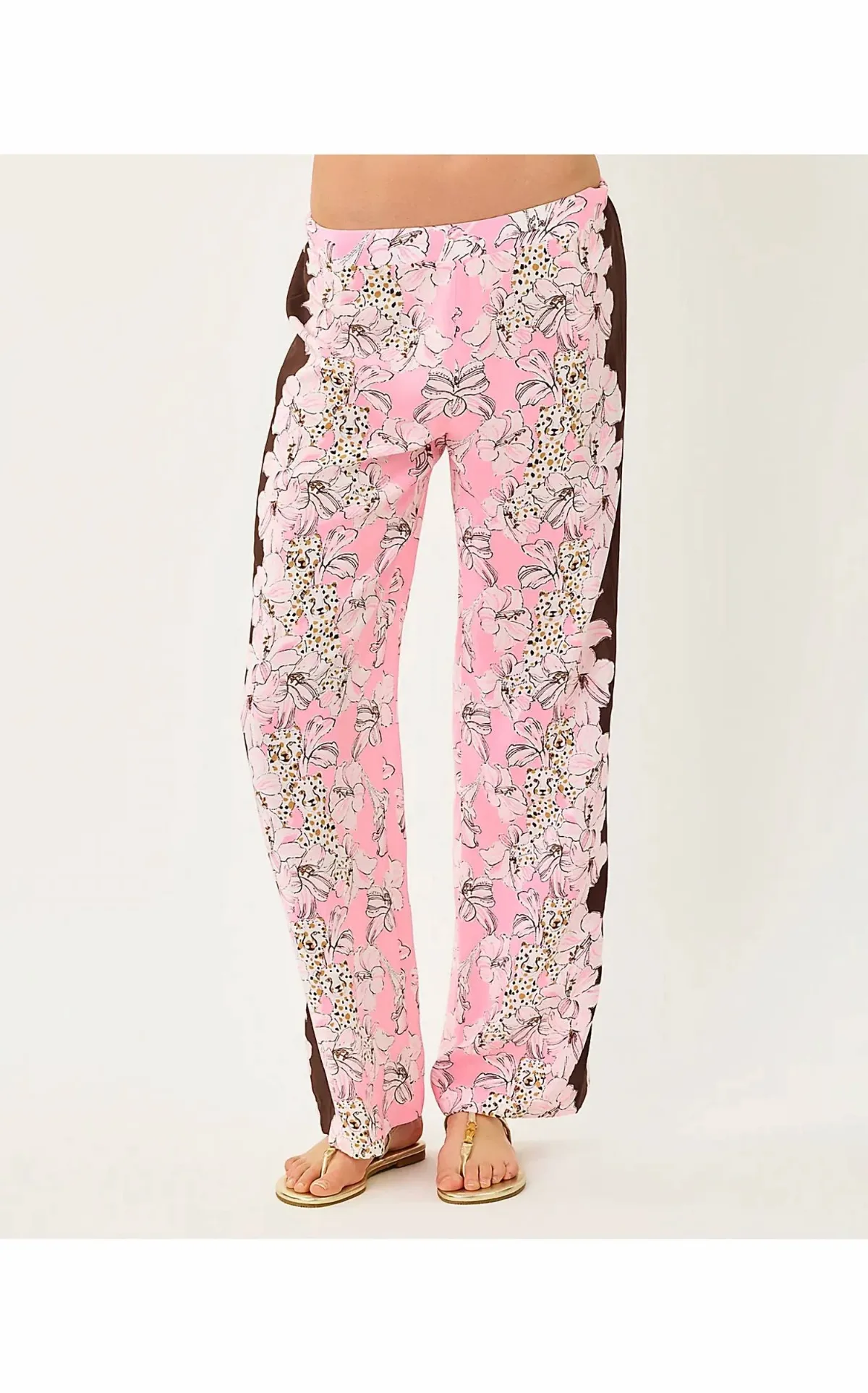 Vianna Silk Palazzo Pant in Coco Beach Wildness Engineered Pant by Lilly Pulitzer