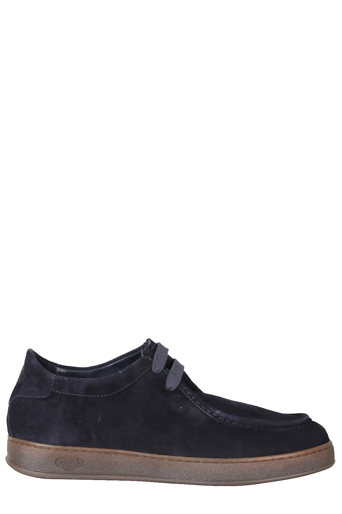 Navy Blade Amalfi Suede Moccasin Sneakers by SOLDINI