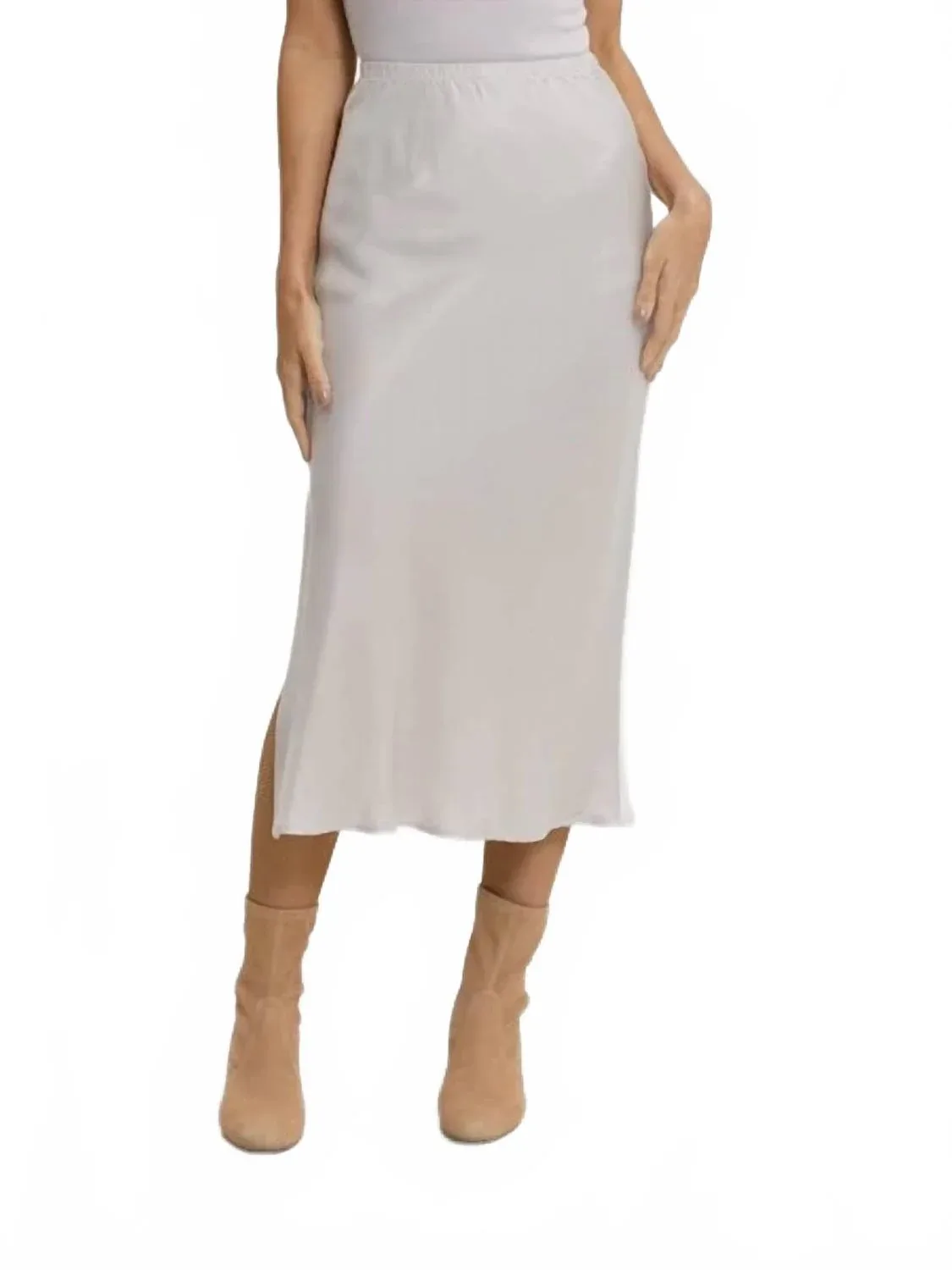 Slip Midi Skirt in Silver Fox by CALi DREAMiNG