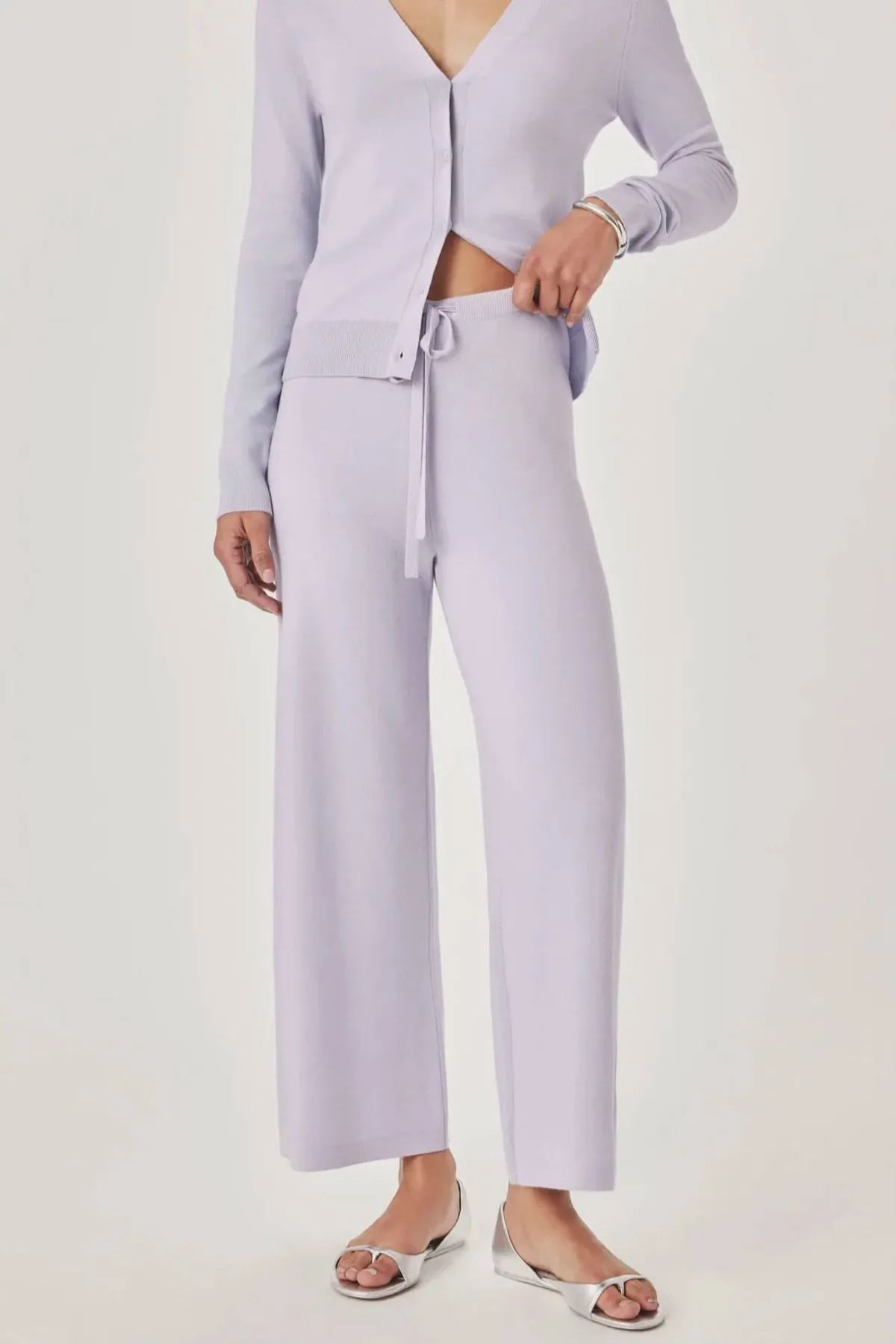 Knit Wide Leg Lounge Set in Lavender by Splendid