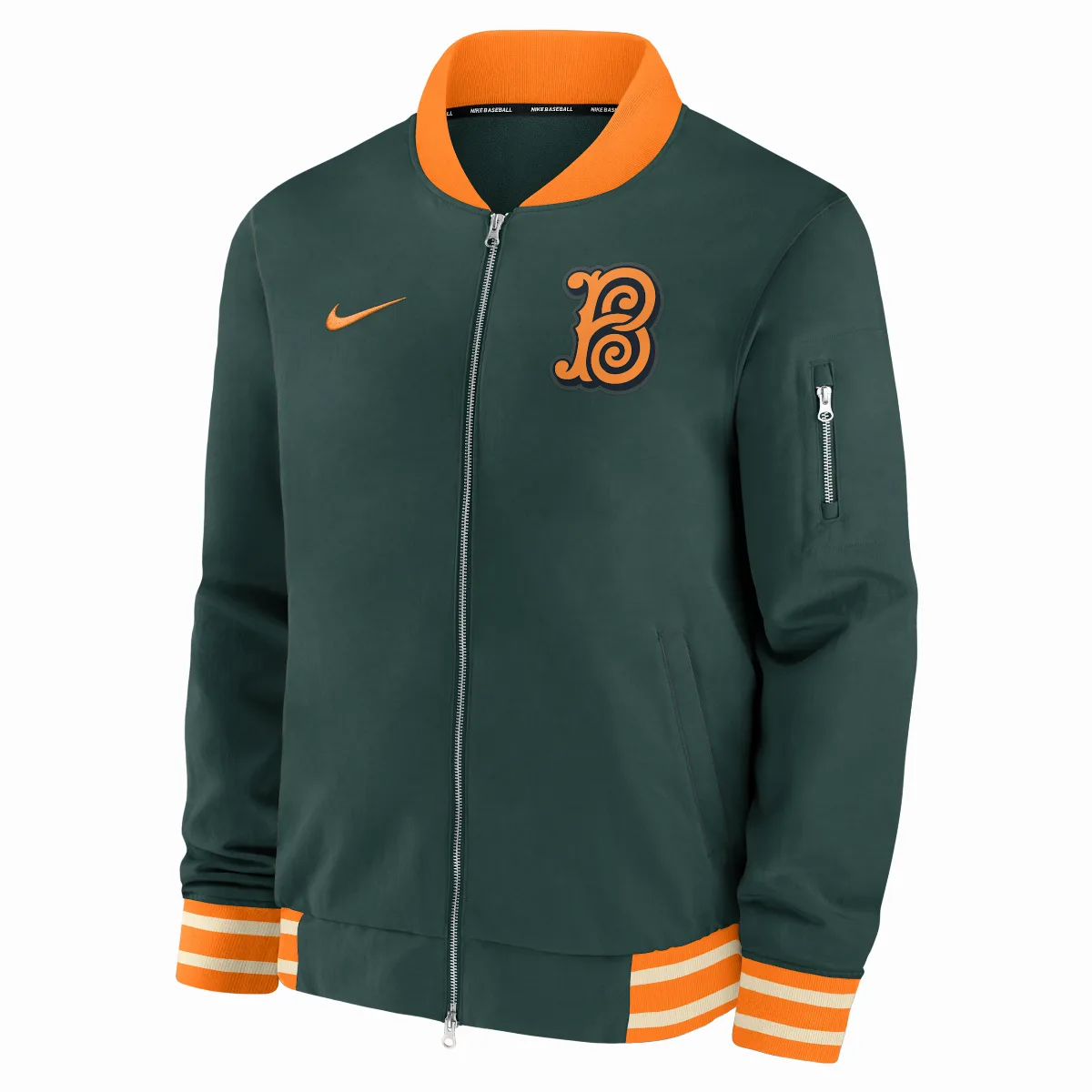 Baltimore Orioles Authentic Collection City Connect MLB Full-Zip Bomber Jacket by Nike