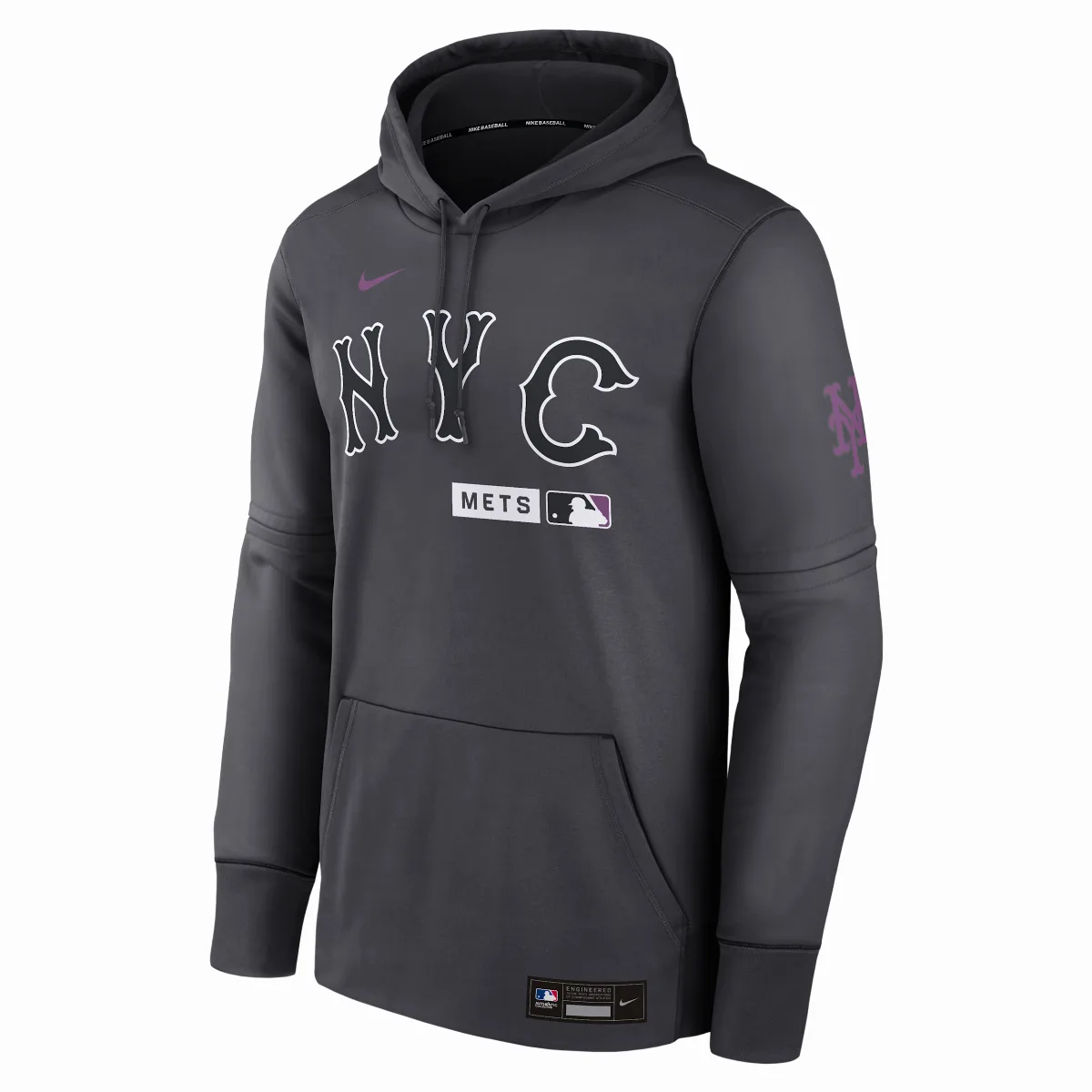 New York Mets Authentic Collection City Connect Therma MLB Pullover Hoodie by Nike
