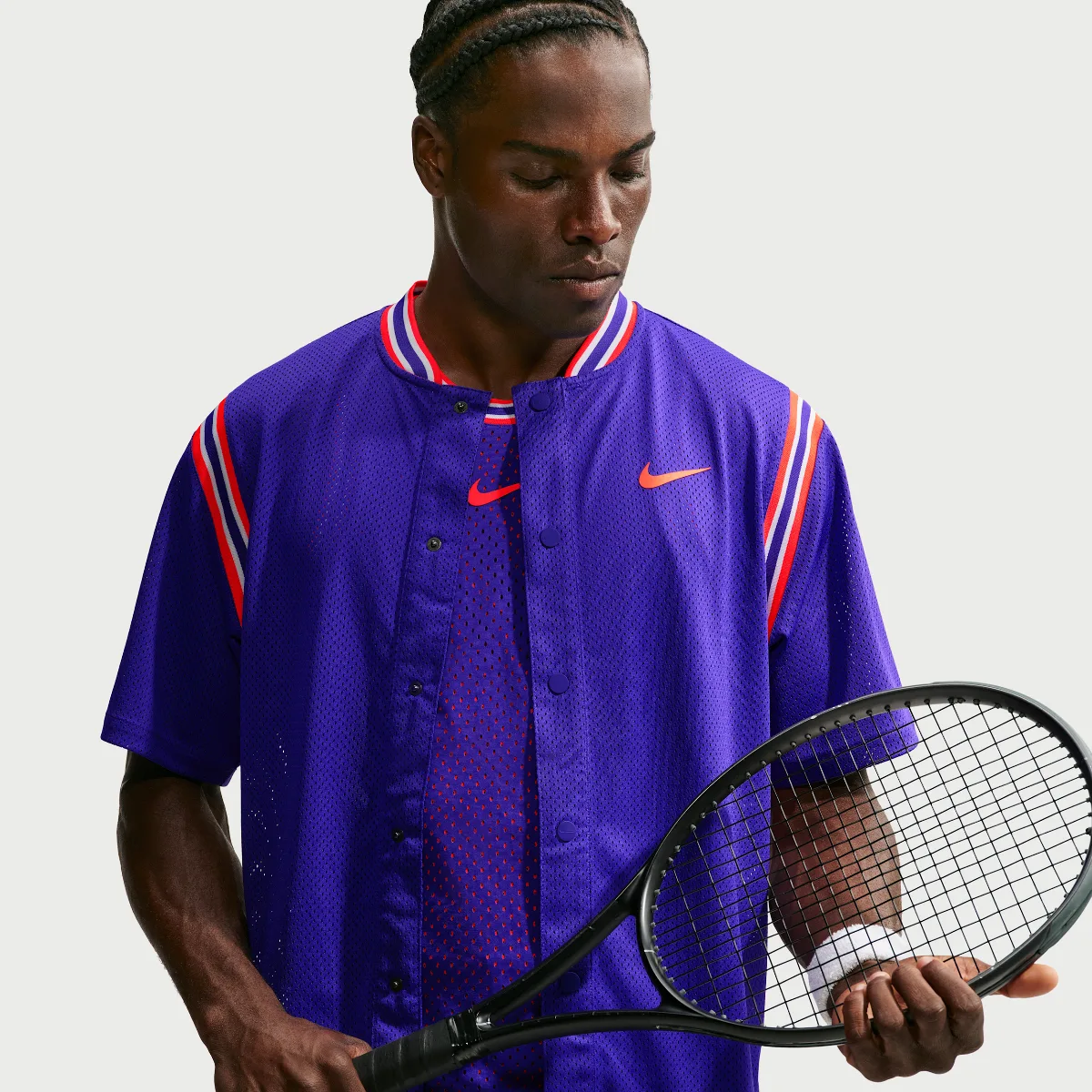 Court Slam Dri-FIT Button-Up Tennis Top by Nike