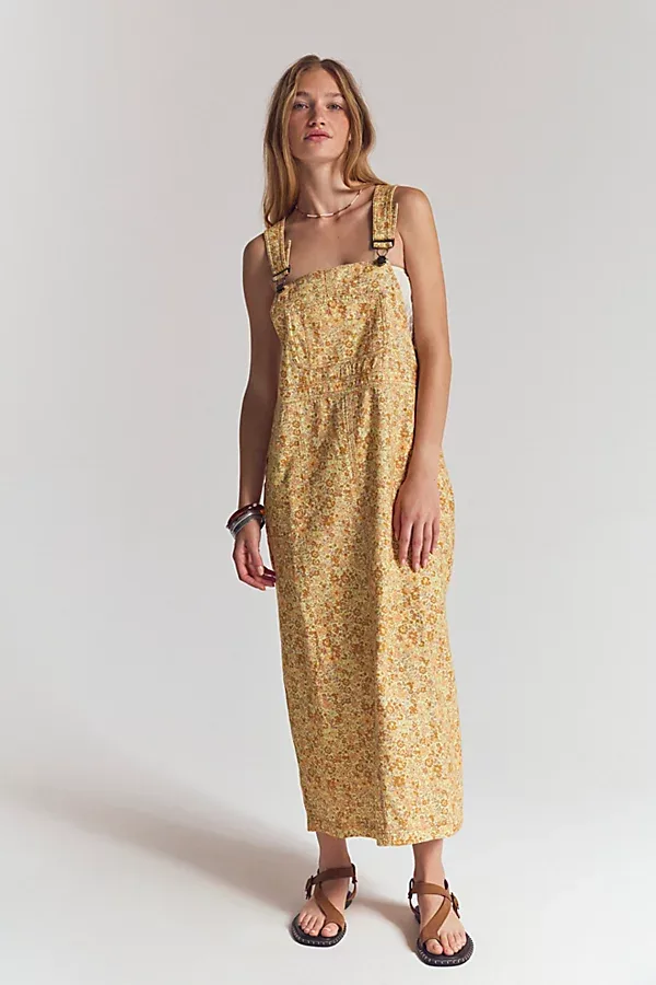 Hanson Apron Printed Midi Dress by Free People