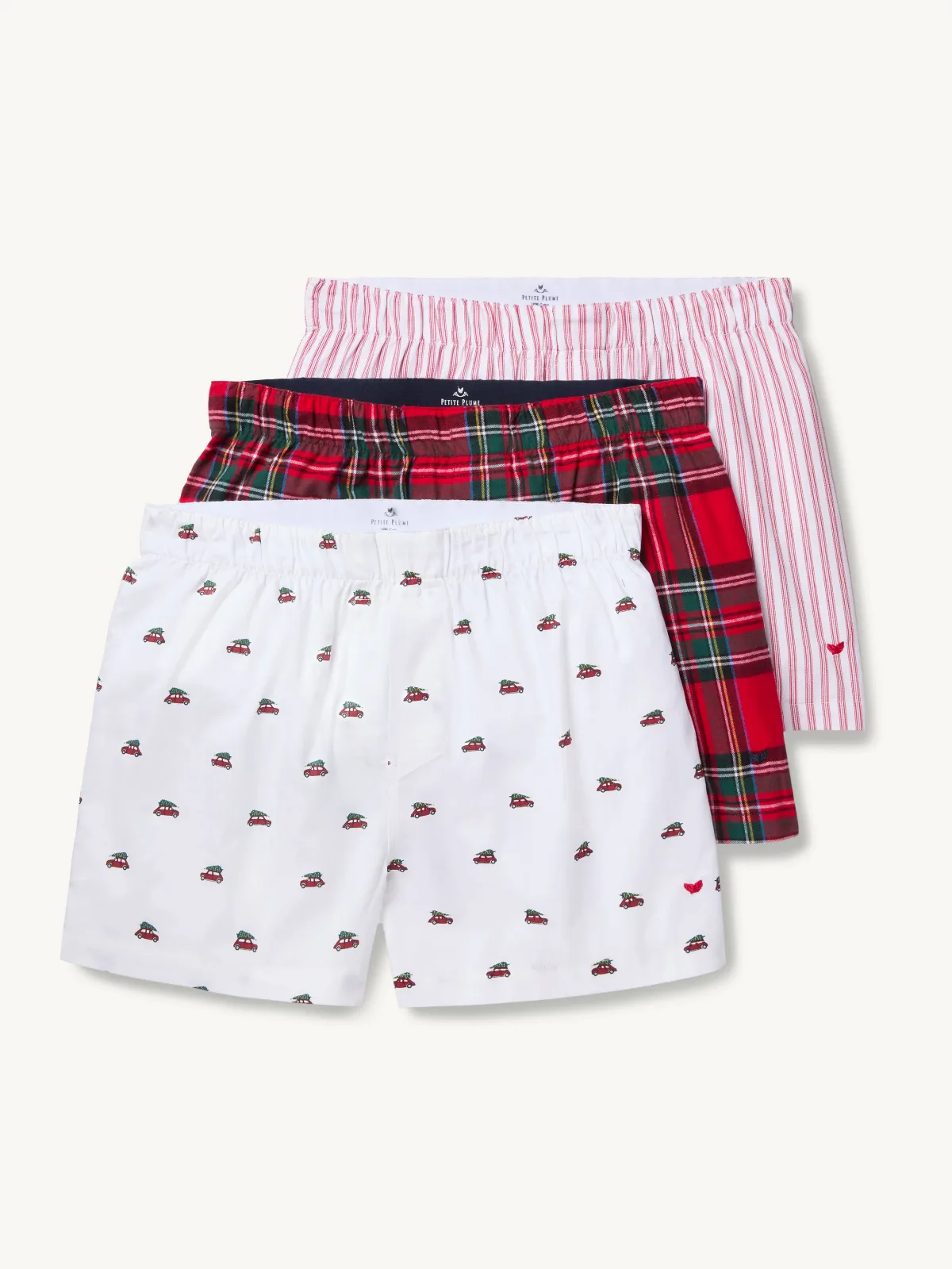 Twill 3 Pack Boxers by Petite Plume