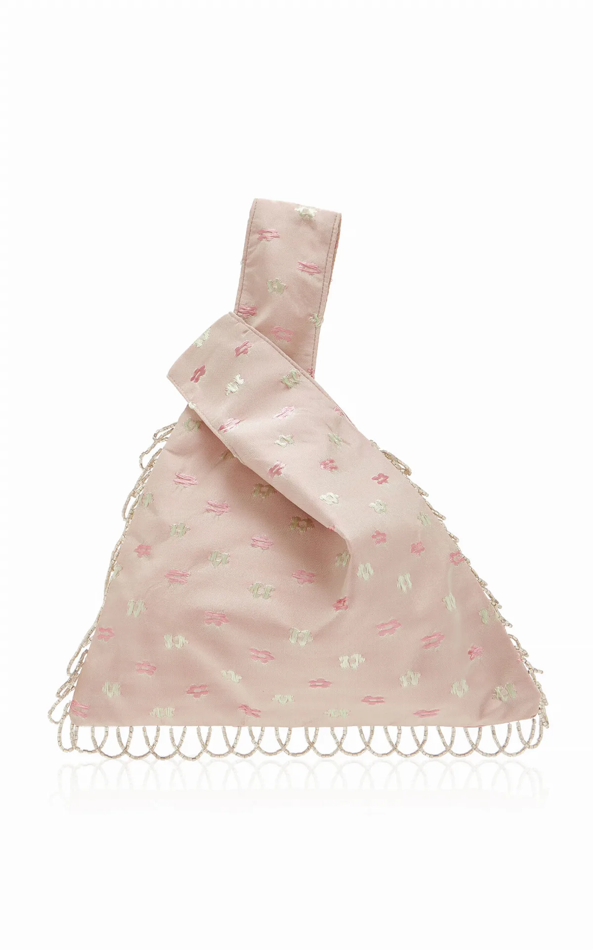 Embroidered Silk Knot Bag by Mélisse