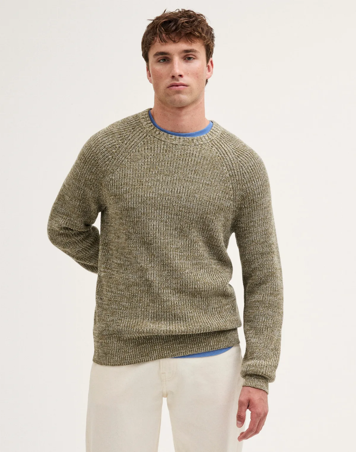Shaker-Stitch Sweater in 100% Cotton by MW