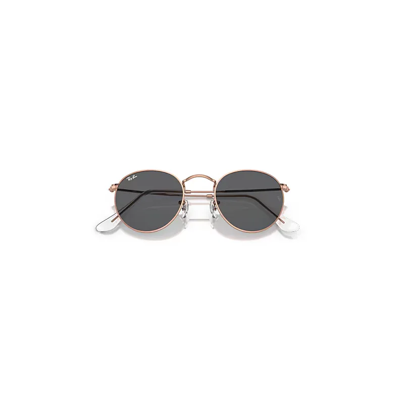 Round Metal Rose Gold Sunglasses Rose Gold Frame Grey Lenses