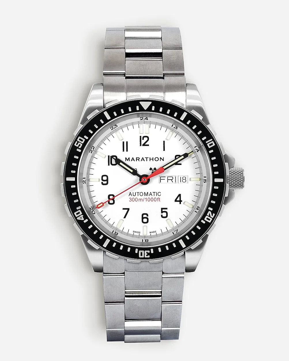 Marathon Watch Company™ Arctic-Edition Jumbo Day/Date Automatic with Stainless Steel Bracelet by J.Crew