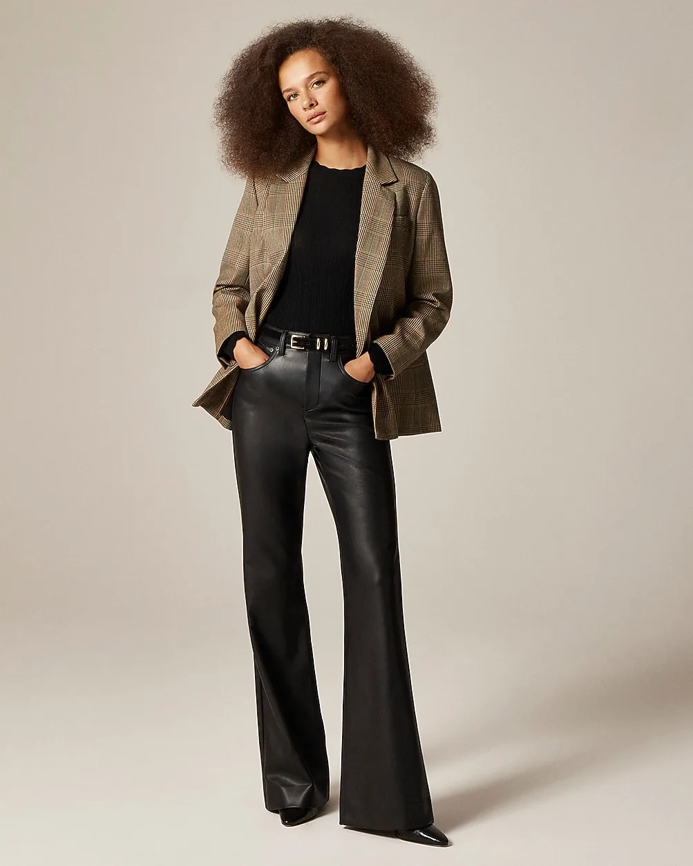 Vintage Flare Pant in Faux Leather by J.Crew