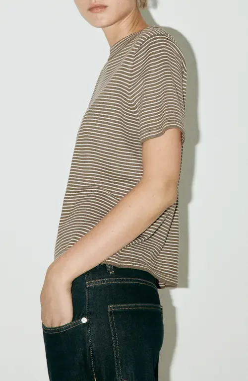 Stripe Short Sleeve Sweater by MANGO