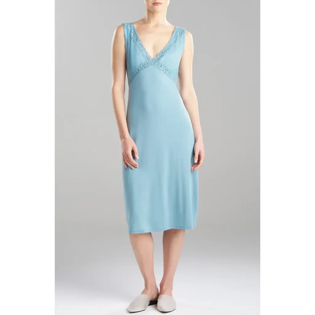 Feathers Lace Trim Nightgown by Natori
