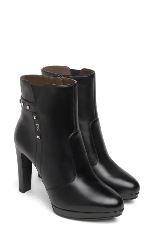 Leather Platform Studded Bootie by NeroGiardini