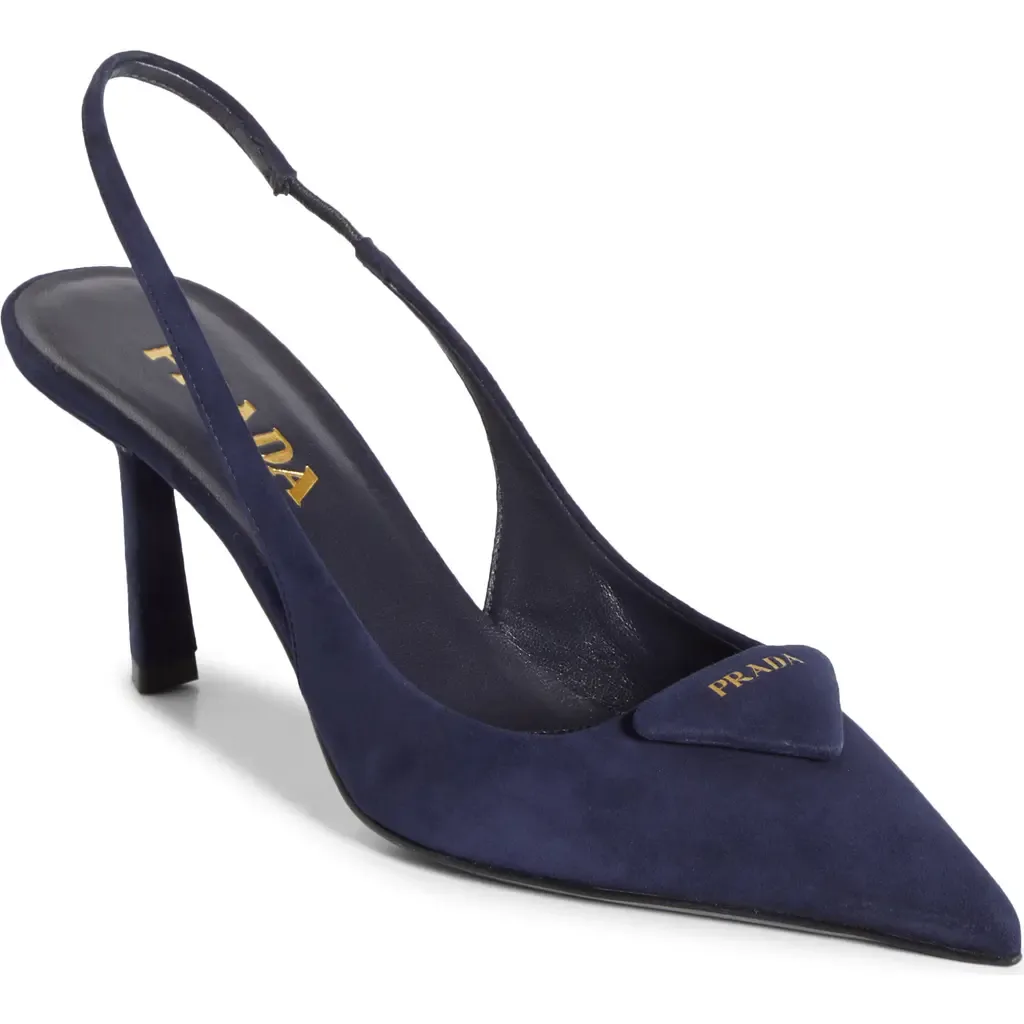 Logo Slingback Pump by Prada