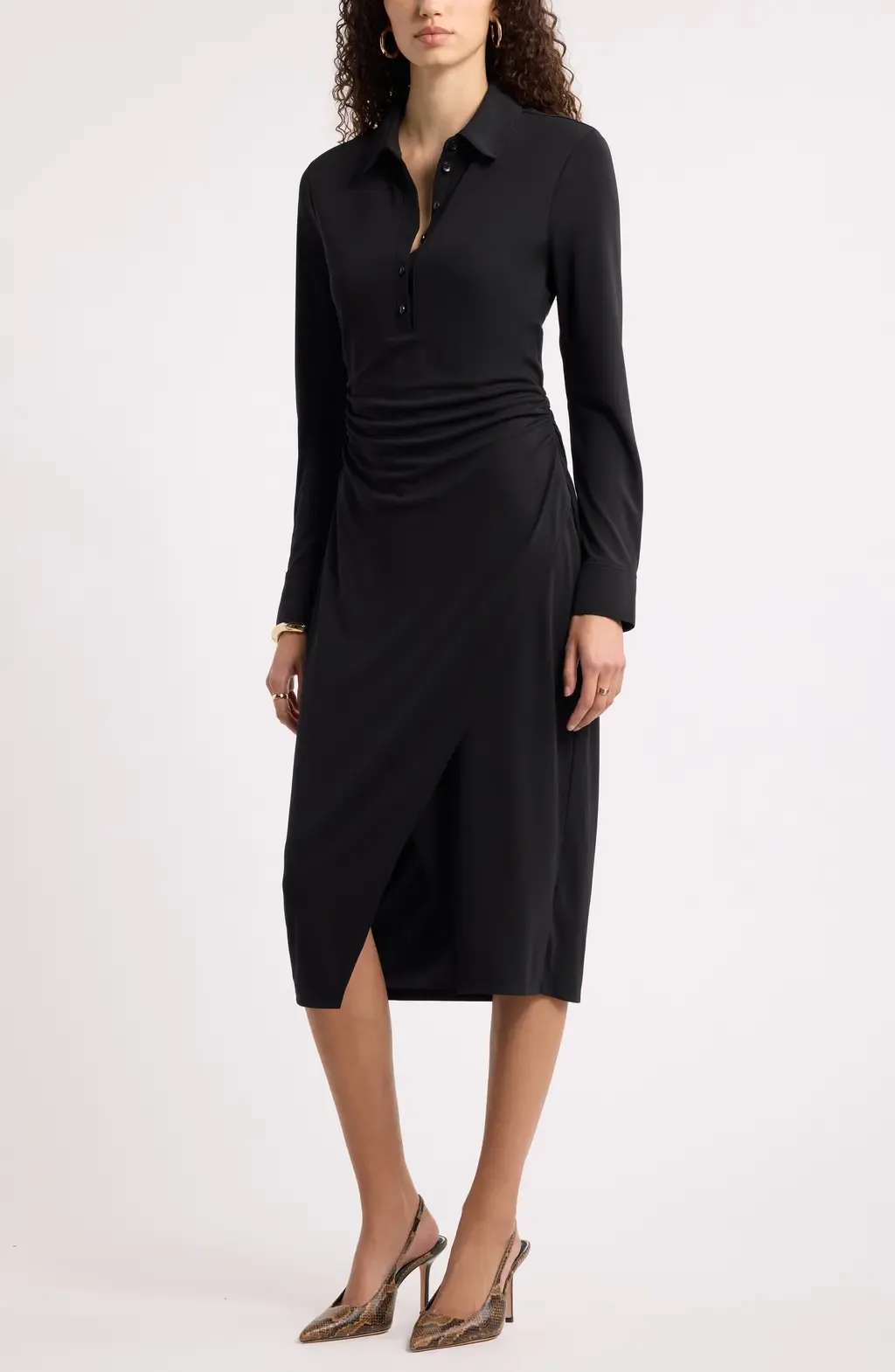 Polo Wrap Midi Dress