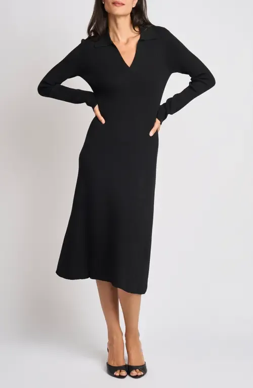 Johnny Collar Midi Sweater Dress by halogen(r)