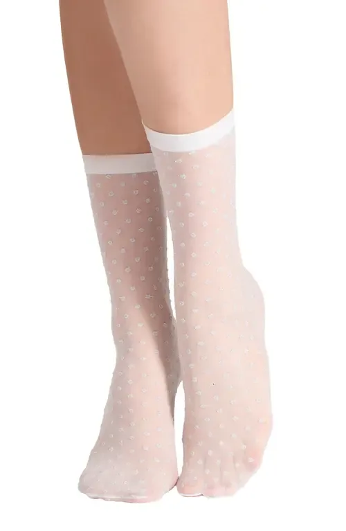 Shimmer Dot Crew Socks by Wolford