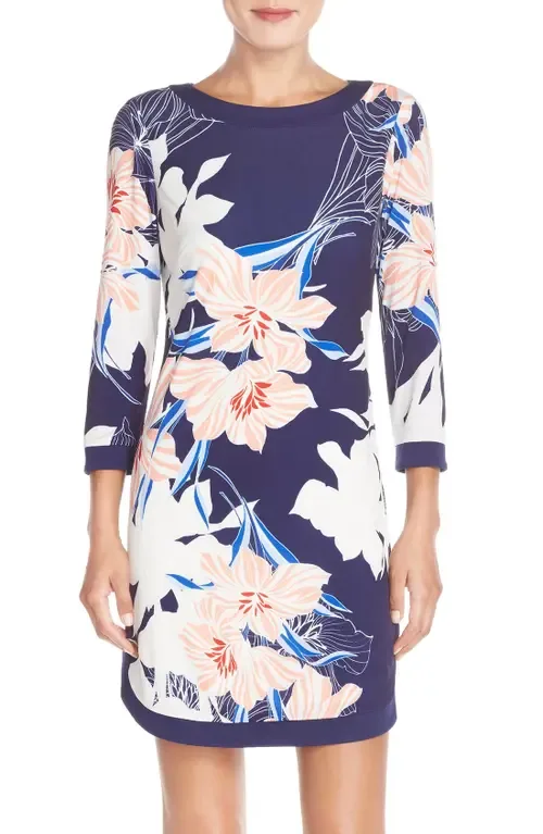Floral Jersey Shift Dress by Vince Camuto