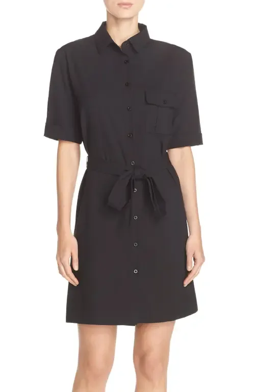 Crepe Shirtdress by Charles Henry