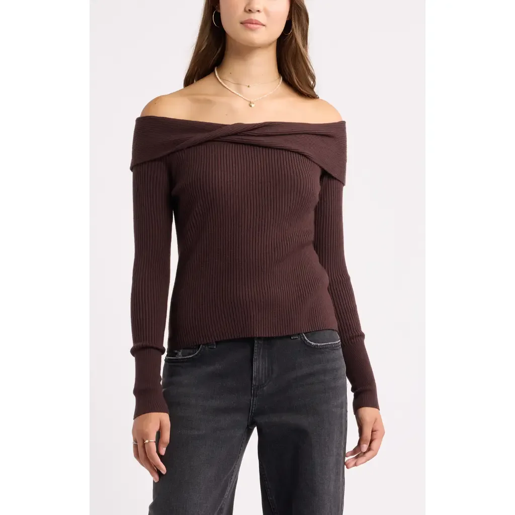 Off the Shoulder Cozy Sweater by BP.
