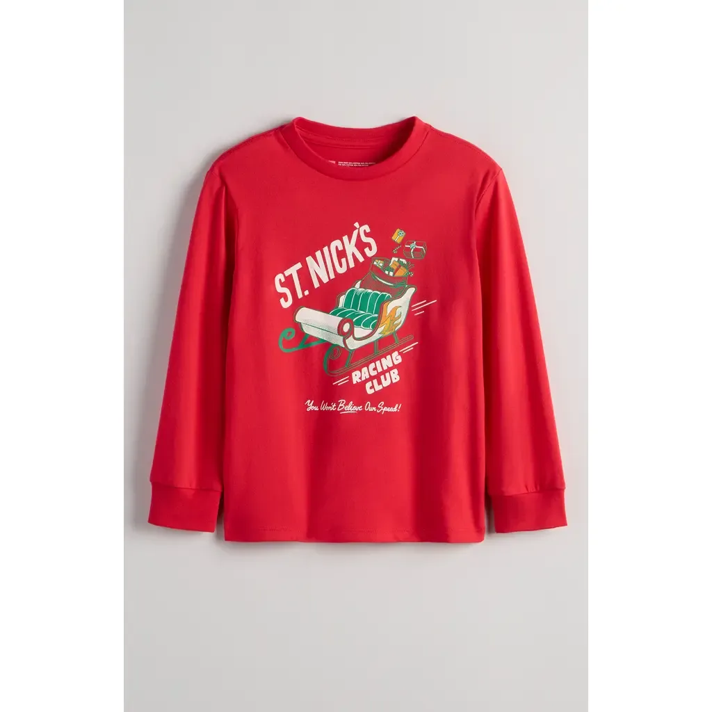 Long Sleeve Cotton Blend Graphic T-Shirt by Tucker + Tate