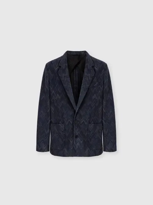 Cotton and Viscose Zig Zag Blazer by Missoni