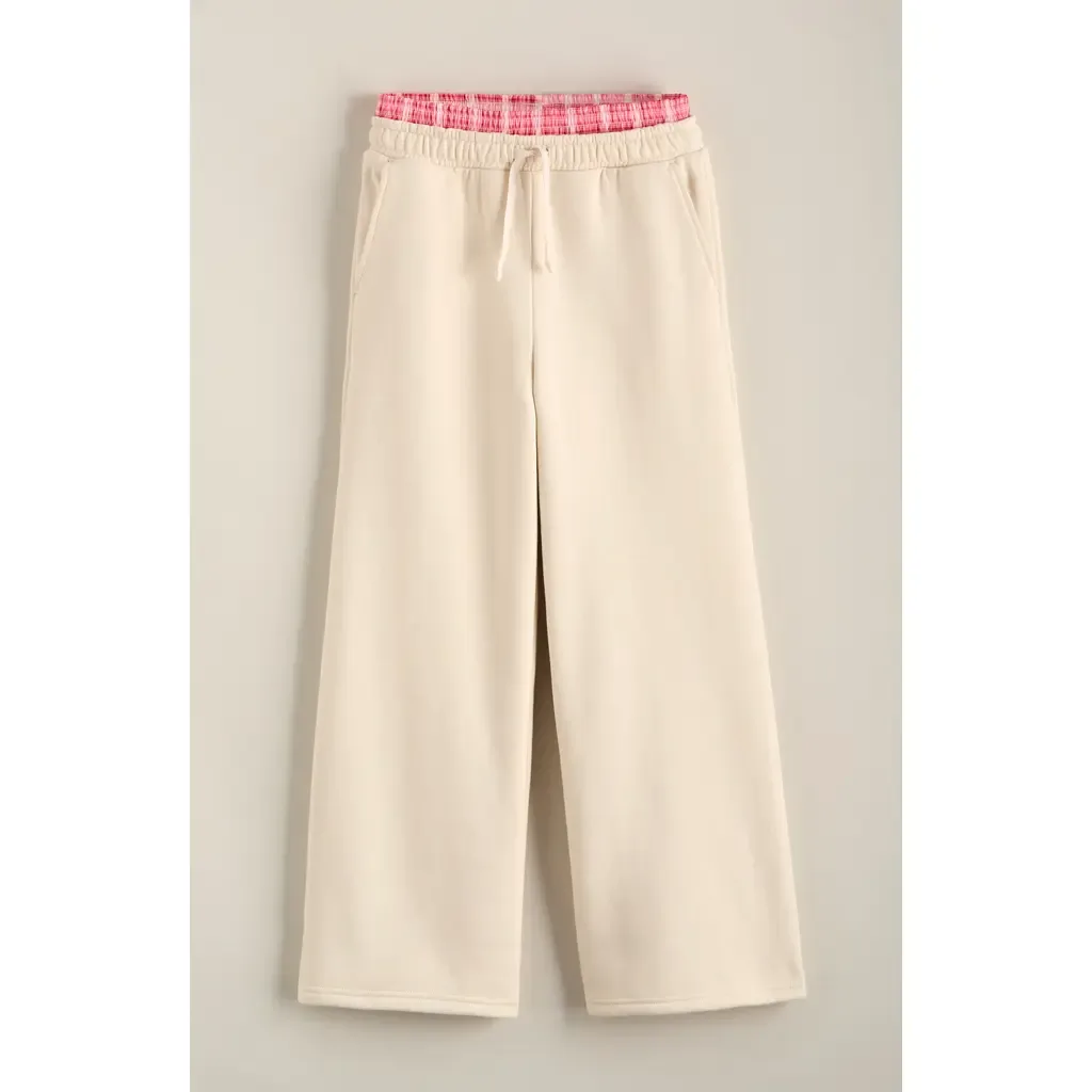 Mixed Waist Wide Leg Fleece Pants by Treasure & Bond
