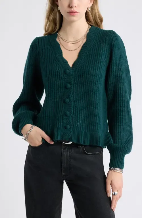 Scallop Wool & Cashmere Cardigan by Treasure & Bond