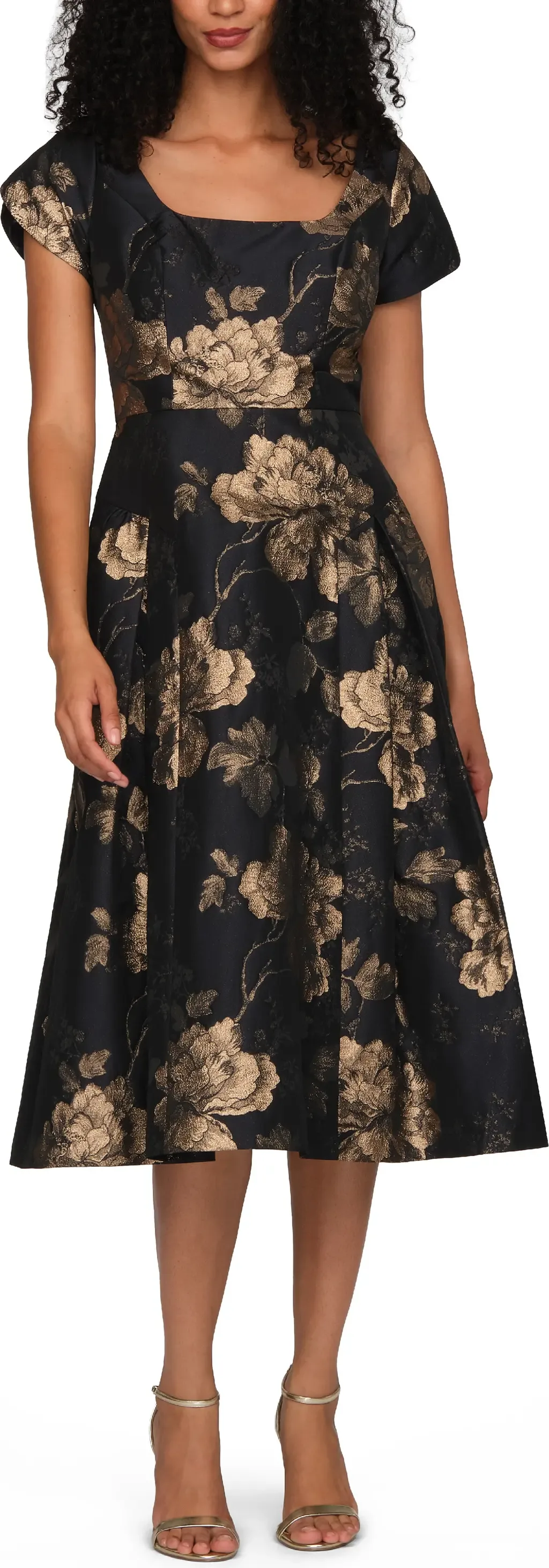 Sadie Metallic Jacquard Cocktail Dress