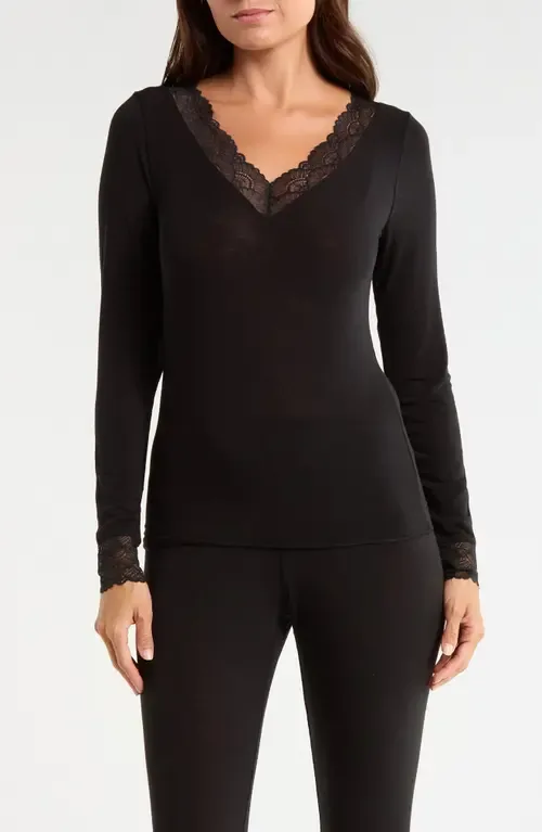 Lace Luxe Long Sleeve Layering T-Shirt by Nordstrom