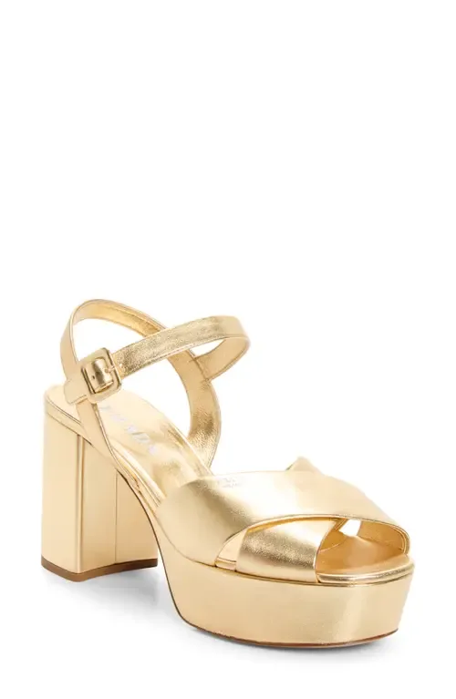 Platform Leather Sandal by Prada
