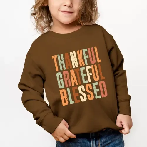 Thankful Grateful Blessed Fall Sweatshirt by The Juniper Shop