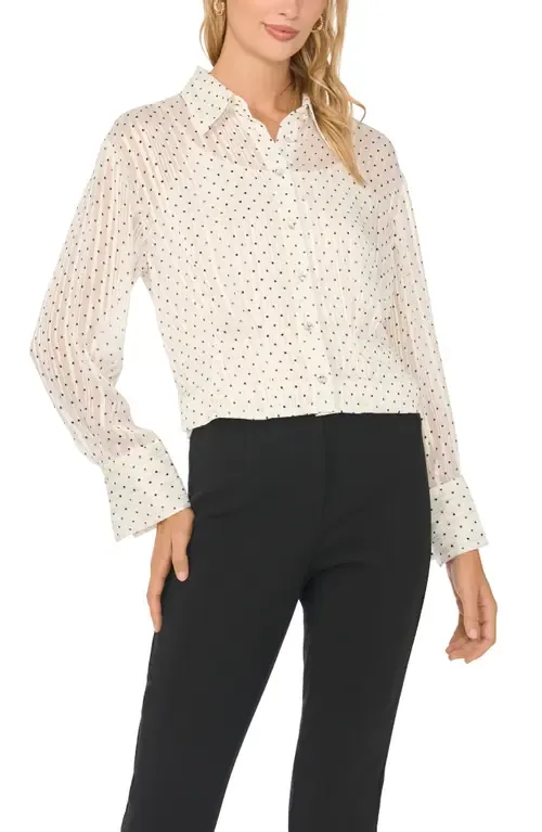 Pintucked Button Front Shirt by Vince Camuto