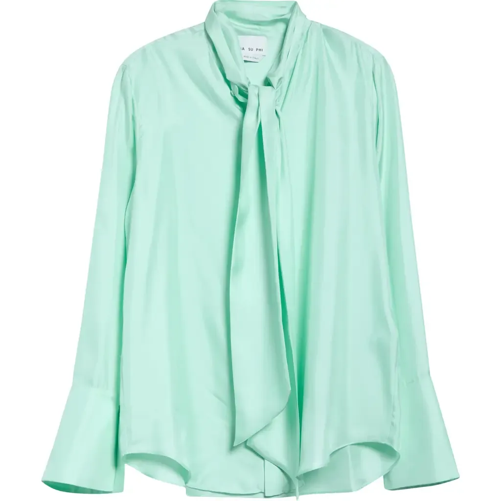 Silk Shirt with Scarf