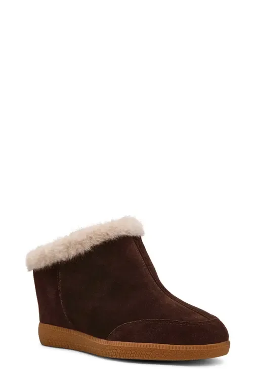 Taki Wedge Bootie in Brown Suede by Steve Madden