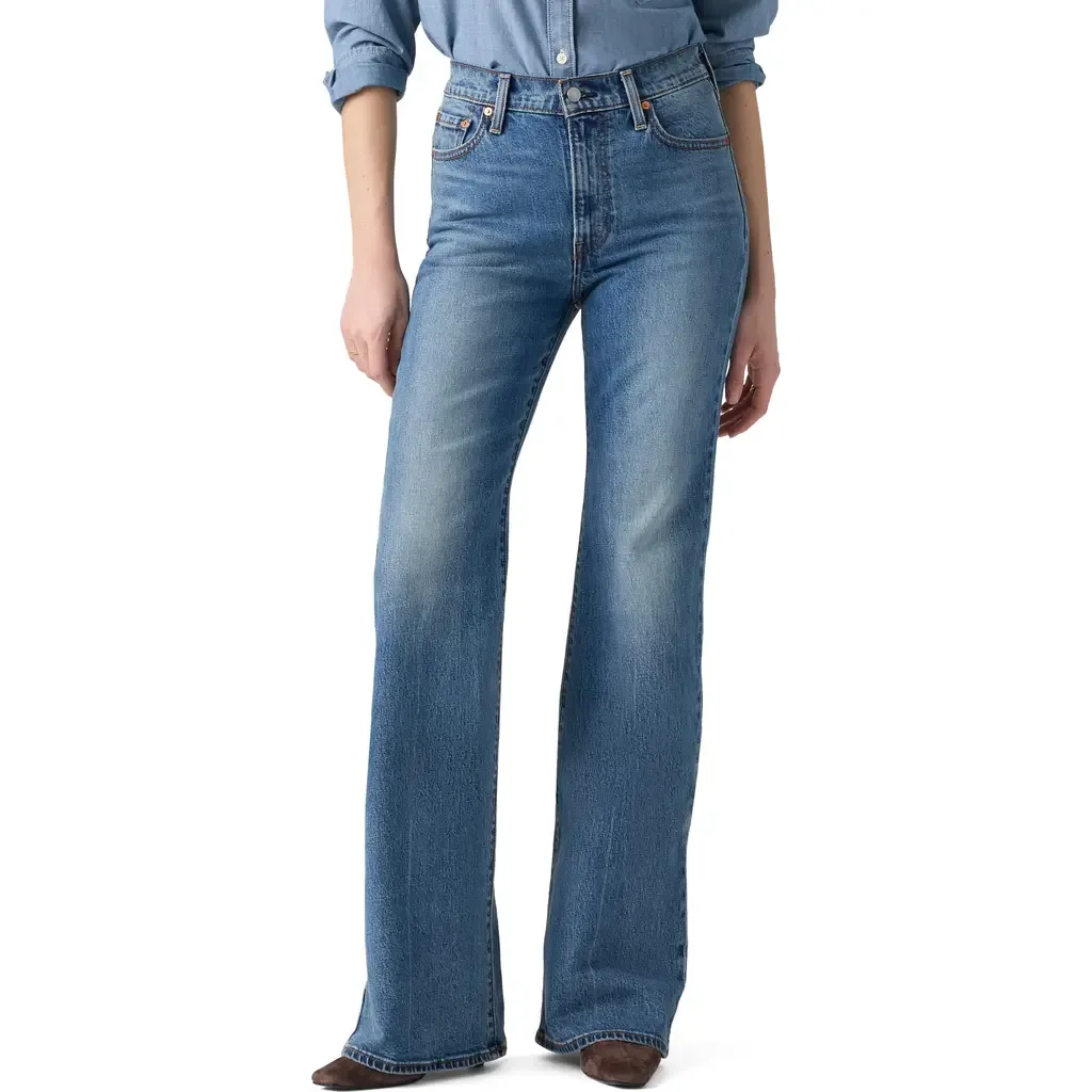Ribcage High Waist Flare Jeans by levi's