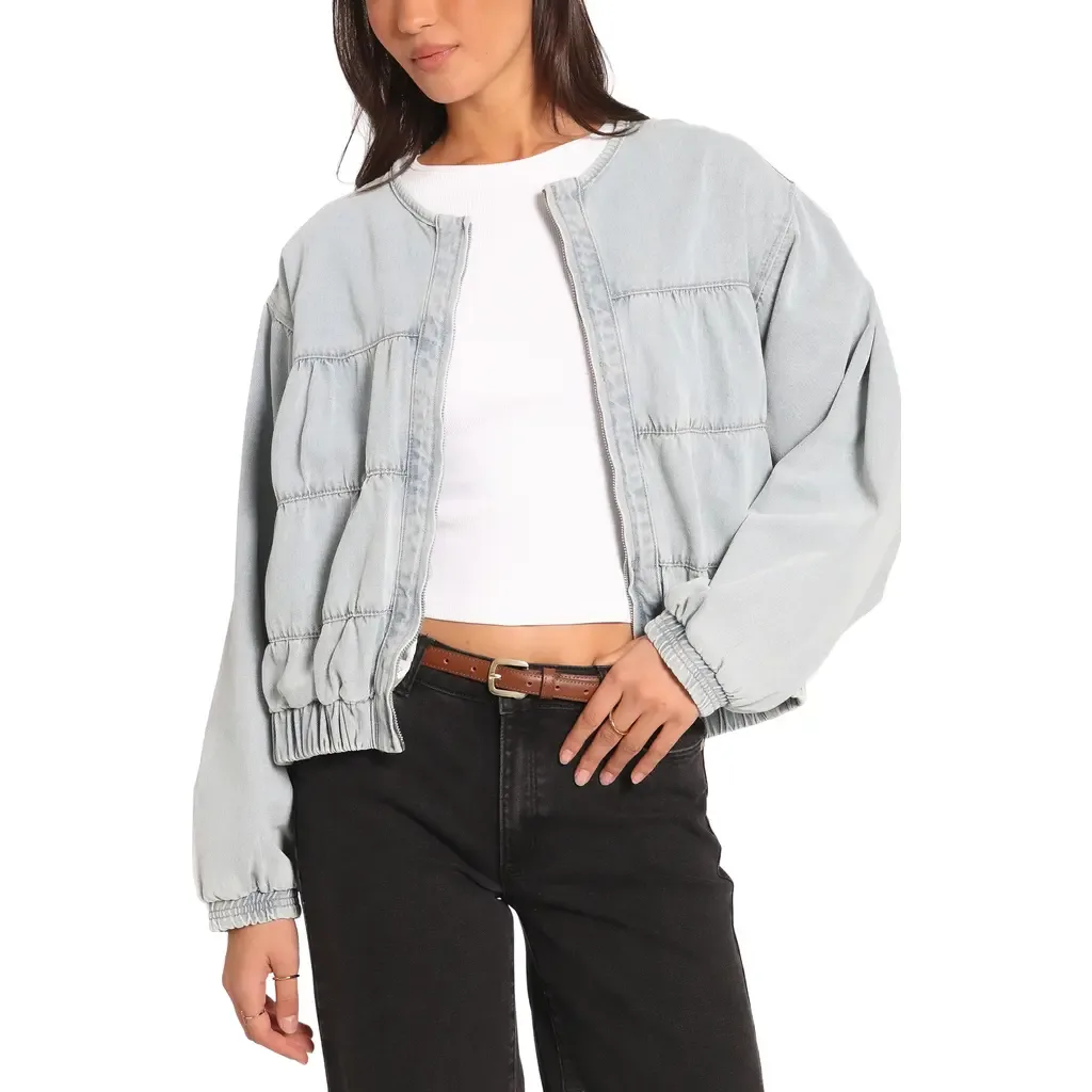 Gretal Denim Bomber Jacket by Petal & Pup