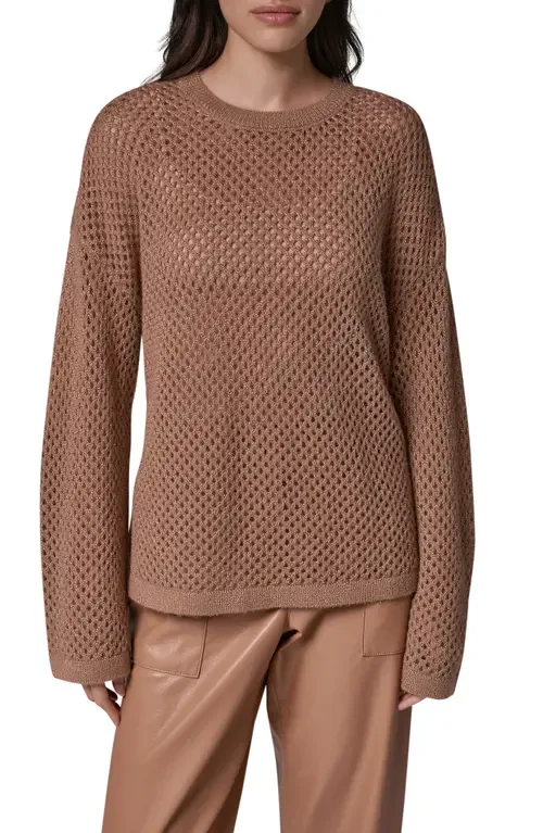 Metallic Open Stitch Sweater by Donna Karan New York