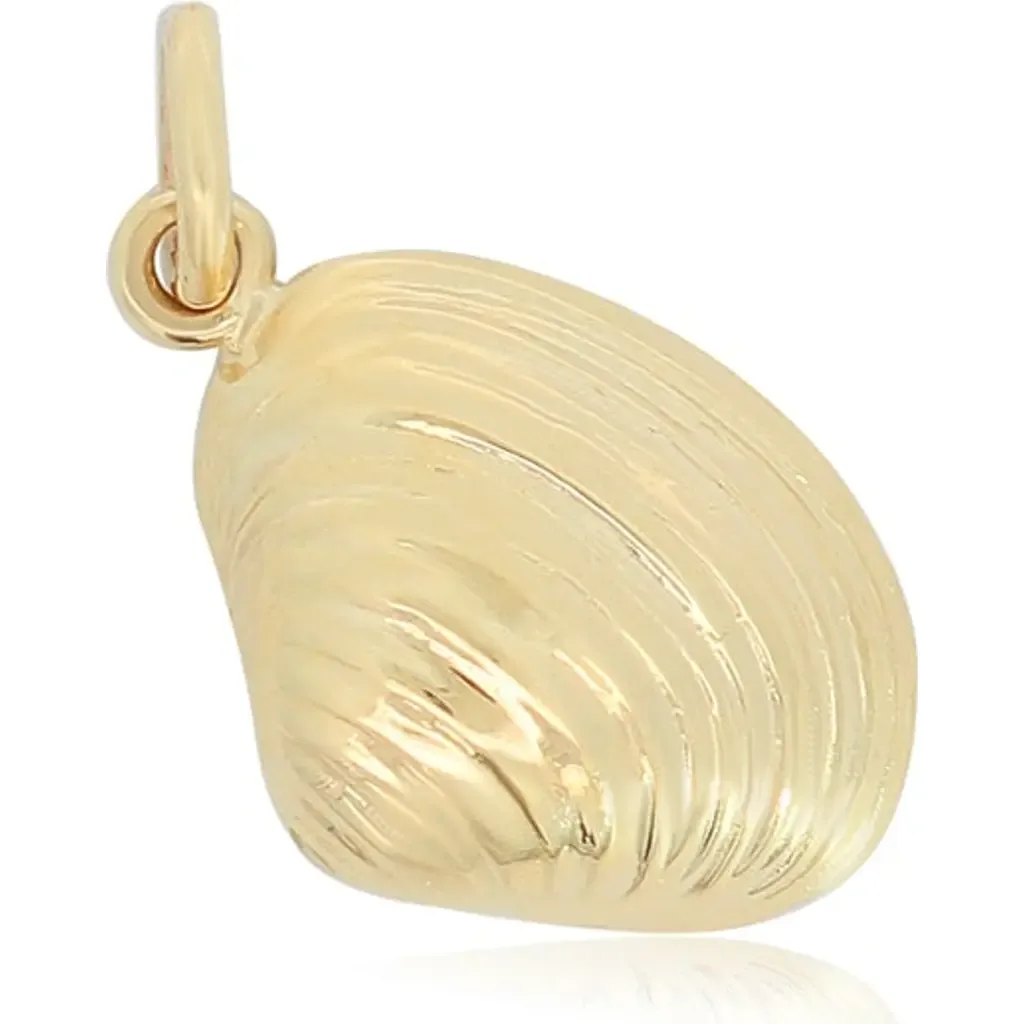Mini Gold Seashell Charm by The Lovery