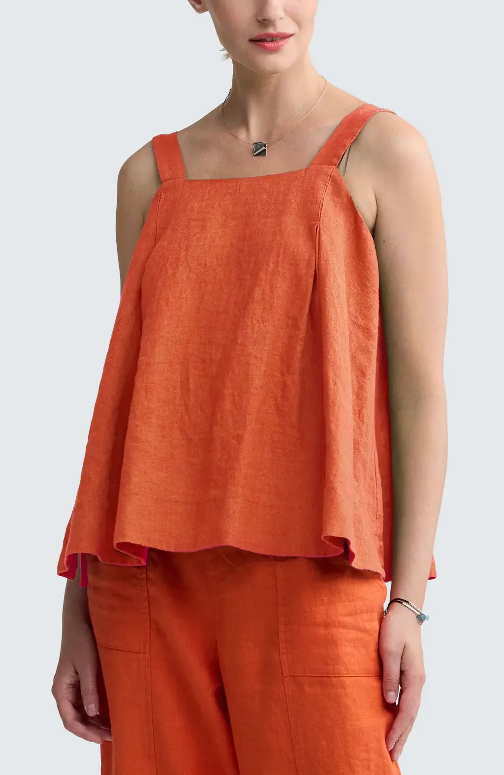 Mariel Square Neck Linen Top