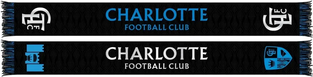Charlotte FC 2025 Jersey Hook Scarf by RUFFNECK SCARVES