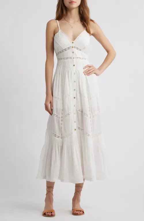 Esilda Lace Trim Cotton Dress