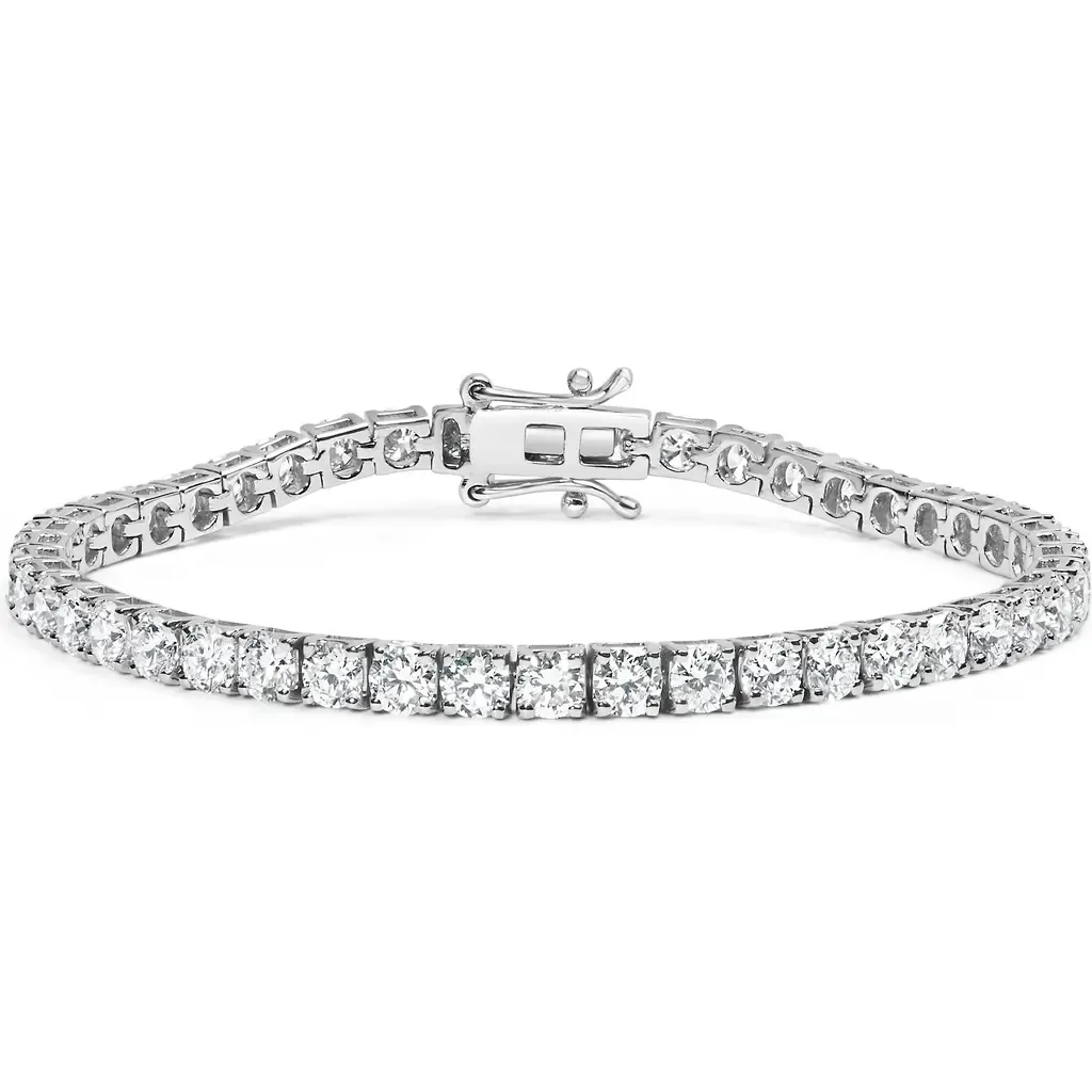 14K White Gold 2.00 Cttw Lab Grown Round Diamond Classic Tennis Bracelet by Haus of Brilliance
